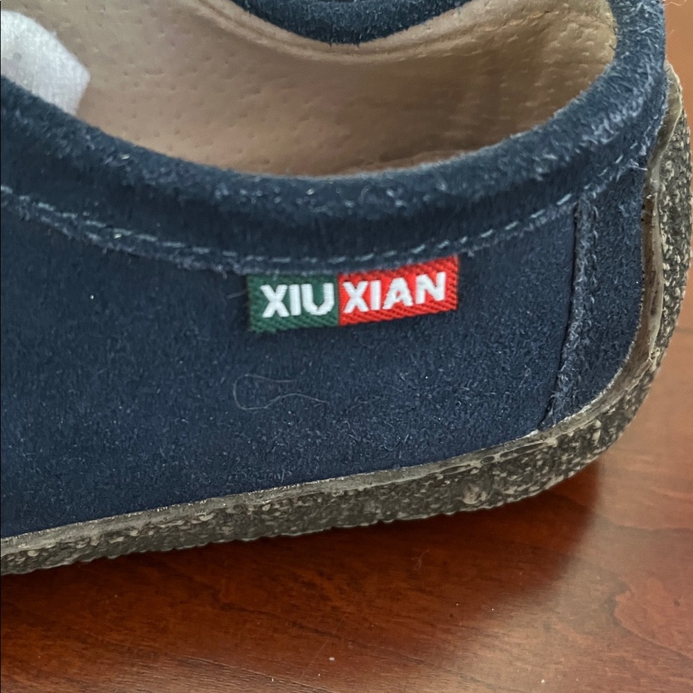 ‼️ Size 6, Xui Xian Navy Blue Suede Loafer, Rubber Sole, Moccasins, Boat Shoe - Picture 4 of 6
